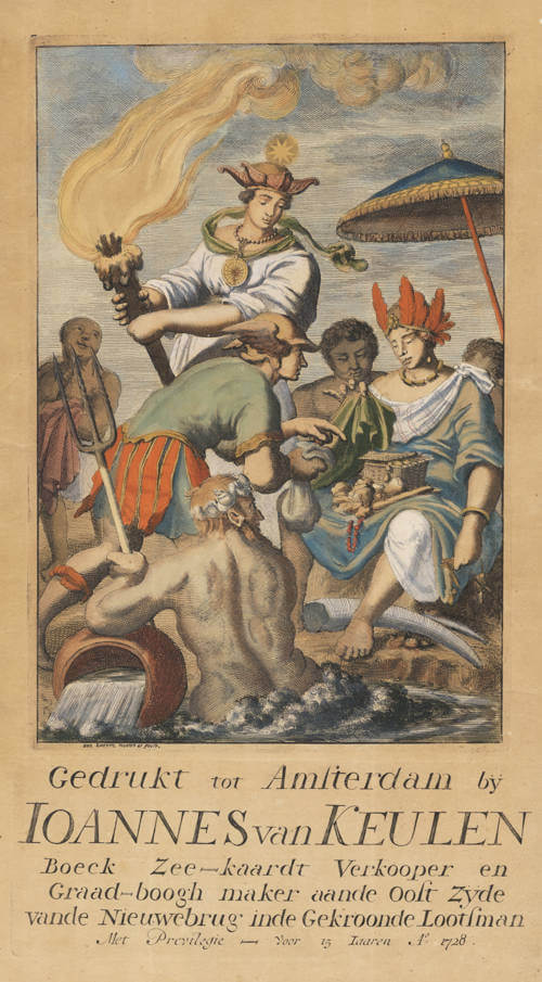 Antique map of Title page of America by Johannes van Keulen