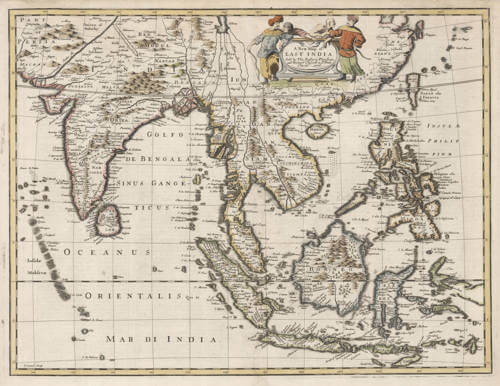 Antique map of Southeast Asia by John Speed
