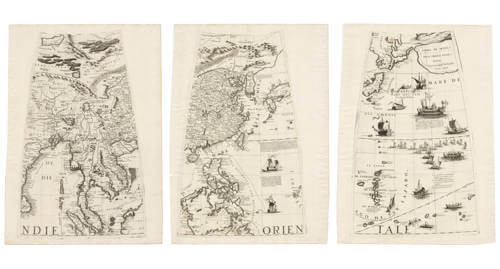 Antique map of China by Coronelli