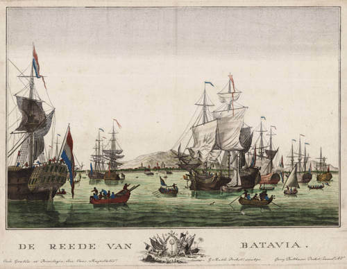 Antique map of Batavia by Georg Balthasar Probst
