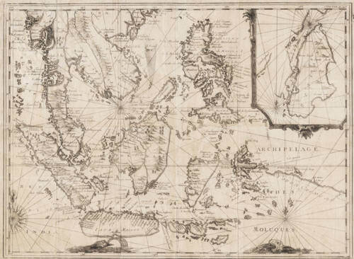 Antique map of Southeast Asia by René de Renneville