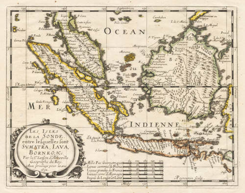 Antique map of Sunda Strait by Sanson