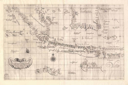 Antique map of South East Asia by Sir Robert Dudley