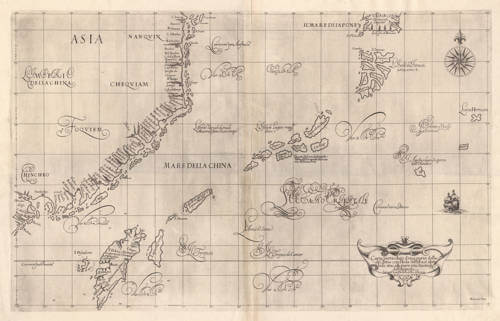 Antique map of China by Sir Robert Dudley