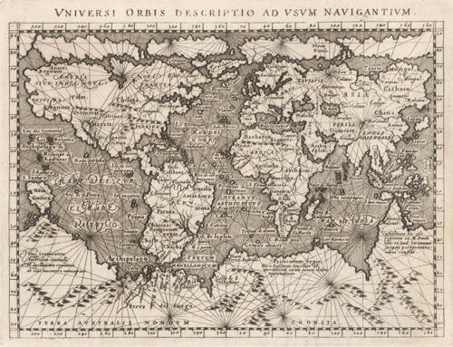 Antique map of the World by Giovanni Antonio Magini