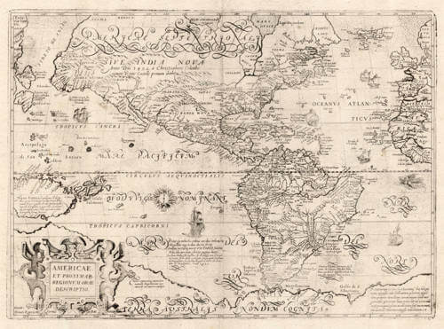 Antique map of the Pacific by Mazza